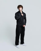 Brushed Nylon Quarter Zip-up