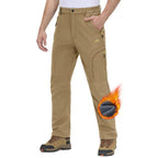 Men's Winter Pants 5 Zip Pockets Snow Ski Pants Fleece Lined Water Resistant Hiking Pants FallFreshness Outdoorfun
