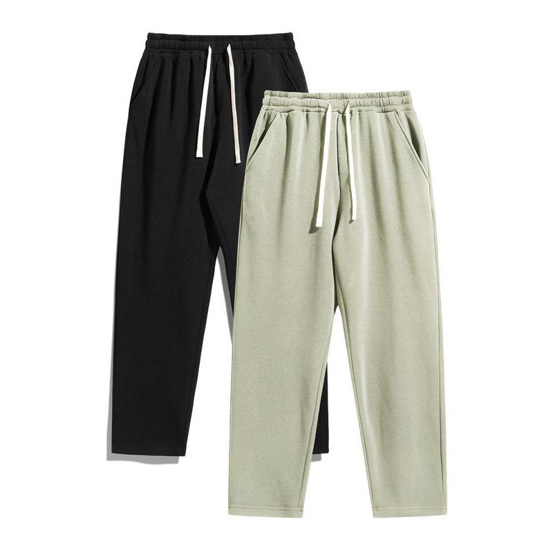 2-Piece Men's Solid Fashion Sweatpants, Versatile Year-Round Wear, Ideal for Autumn and Winter