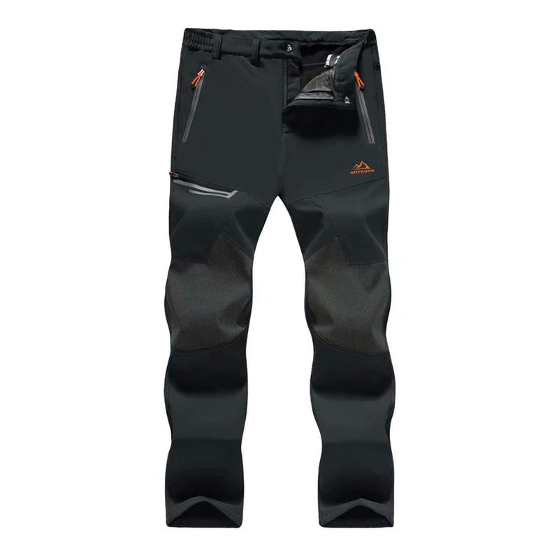 Men's Winter Pants Fleece Lined Ski Snow Pants Water Resistant 4 Zip Pockets Outdoor Work Pants FallFreshness Outdoorfun