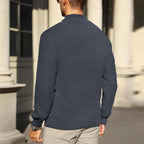 Men’s Cable Knit Quarter-Zip Sweater – Warm Turtleneck Pullover with Zip Collar – Perfect Layer for Cold Days, Casual Fridays & Timeless Everyday Style TikTokShopBlackFriday Christmas gift