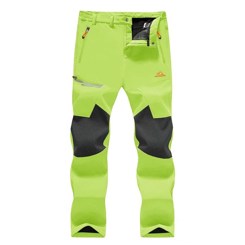 Men's Winter Pants Fleece Lined Ski Snow Pants Water Resistant 4 Zip Pockets Outdoor Work Pants FallFreshness Outdoorfun