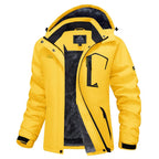 Women's Waterproof Ski Jacket Hooded Fleece Lined Warm Winter Jacket Snow Coat Mountain Windproof Rain Windbreaker FallFreshness Outdoorfun