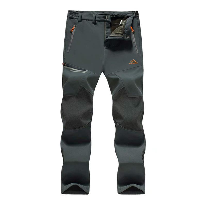 Men's Winter Pants Fleece Lined Ski Snow Pants Water Resistant 4 Zip Pockets Outdoor Work Pants FallFreshness Outdoorfun