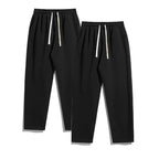 2-Piece Men's Solid Fashion Sweatpants, Versatile Year-Round Wear, Ideal for Autumn and Winter