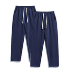 2-Piece Men's Solid Fashion Sweatpants, Versatile Year-Round Wear, Ideal for Autumn and Winter