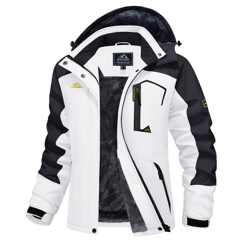 Women's Waterproof Ski Jacket Hooded Fleece Lined Warm Winter Jacket Snow Coat Mountain Windproof Rain Windbreaker FallFreshness Outdoorfun