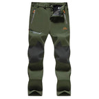 Men's Winter Pants Fleece Lined Ski Snow Pants Water Resistant 4 Zip Pockets Outdoor Work Pants FallFreshness Outdoorfun