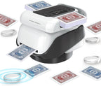2-in-1 Automatic Card Shuffler and Dealer Machine with 4 Remotes for 1-2 Decks, USB-C Rechargeable, Supports 1-12 Players, Programmable, for Poker, UNO, Blackjack, Texas Holdem