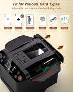 2-in-1 Automatic Card Shuffler and Dealer Machine with 4 Remotes for 1-2 Decks, USB-C Rechargeable, Supports 1-12 Players, Programmable, for Poker, UNO, Blackjack, Texas Holdem