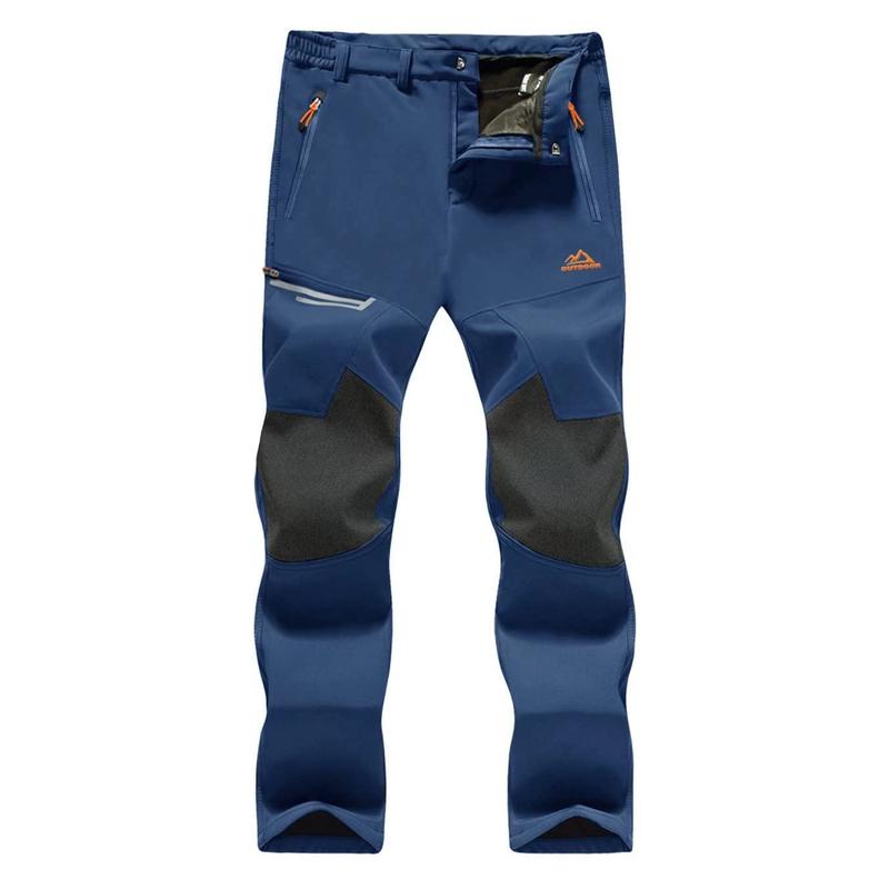 Men's Winter Pants Fleece Lined Ski Snow Pants Water Resistant 4 Zip Pockets Outdoor Work Pants FallFreshness Outdoorfun