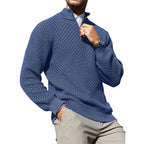 Men’s Cable Knit Quarter-Zip Sweater – Warm Turtleneck Pullover with Zip Collar – Perfect Layer for Cold Days, Casual Fridays & Timeless Everyday Style TikTokShopBlackFriday Christmas gift
