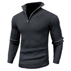 Men’s Cable Knit Quarter-Zip Sweater – Warm Turtleneck Pullover with Zip Collar – Perfect Layer for Cold Days, Casual Fridays & Timeless Everyday Style TikTokShopBlackFriday Christmas gift