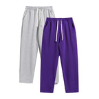 2-Piece Men's Solid Fashion Sweatpants, Versatile Year-Round Wear, Ideal for Autumn and Winter