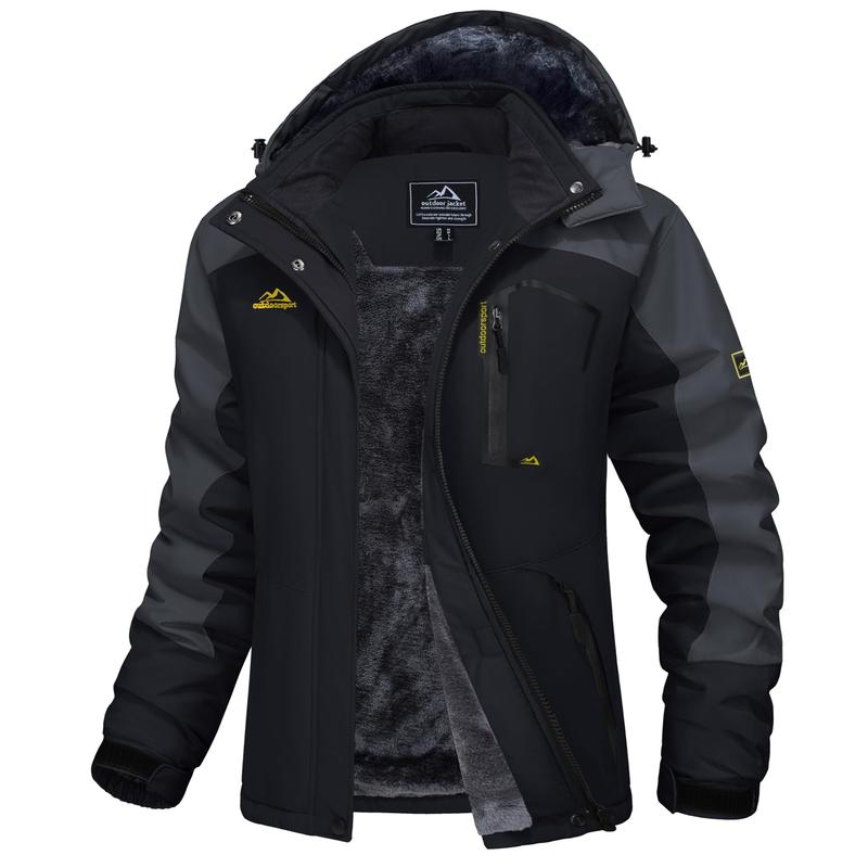 Women's Waterproof Ski Jacket Hooded Fleece Lined Warm Winter Jacket Snow Coat Mountain Windproof Rain Windbreaker FallFreshness Outdoorfun
