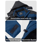 Men's Winter Coats Water Resistant Ski Snow Jacket Warm Fleece Jacket Parka Raincoats With Multi-Pockets FallFreshness Athletic Outerwear Outdoor Sportswear Outdoorfun