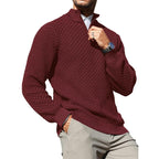 Men’s Cable Knit Quarter-Zip Sweater – Warm Turtleneck Pullover with Zip Collar – Perfect Layer for Cold Days, Casual Fridays & Timeless Everyday Style TikTokShopBlackFriday Christmas gift