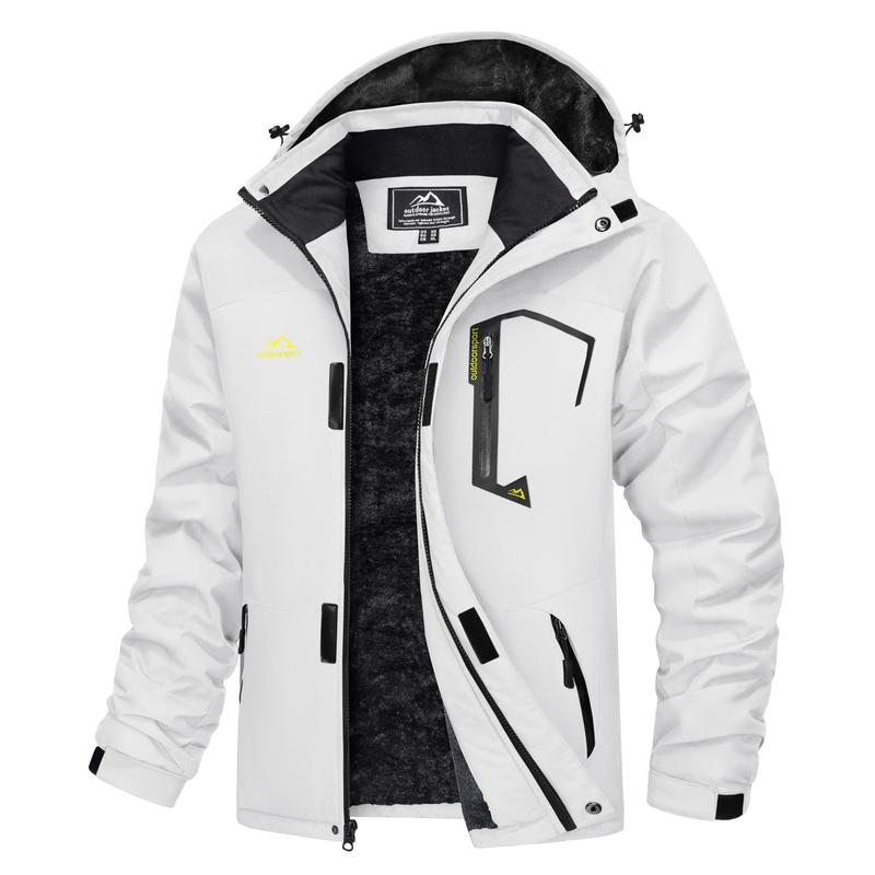 Men's Winter Coats Water Resistant Ski Snow Jacket Warm Fleece Jacket Parka Raincoats With Multi-Pockets FallFreshness Athletic Outerwear Outdoor Sportswear Outdoorfun
